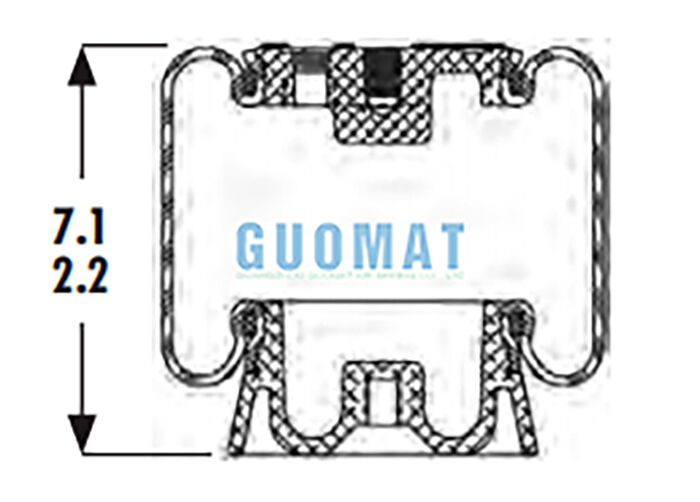 1S4-123 Goodyear केबिन एयर स्प्रिंग ASC-08-7-15 सस्पेंशन ट्रक ड्राइवर सीट सस्पेंशन के लिए एयर शॉक