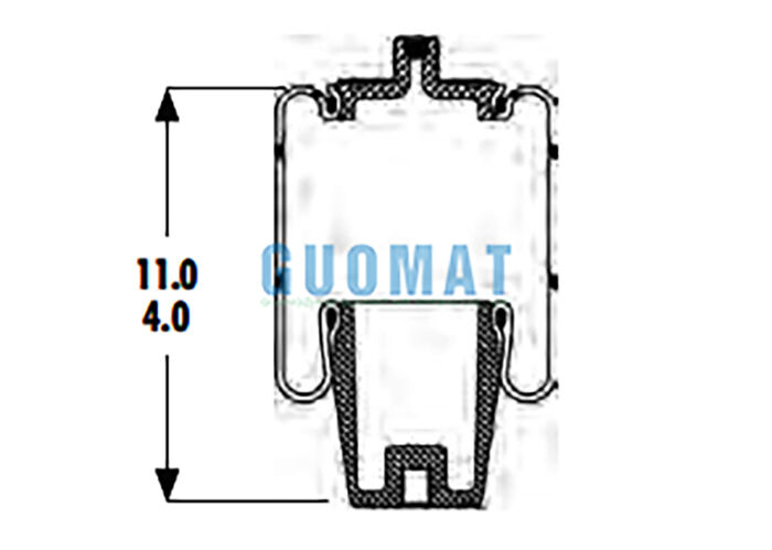 1S4.5-107 ASC-08-7-194 गुडईयर रबर एयर बैग सस्पेंशन W023587080 ट्रक और ट्रेलर के लिए फायरस्टोन एयर स्प्रिंग