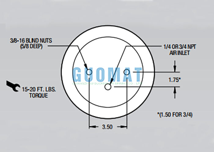 W01-358-5712 फायरस्टोन ट्रक एयर स्प्रिंग रोलिंग लोब एयर सस्पेंशन सिस्टम 1T14C-7
