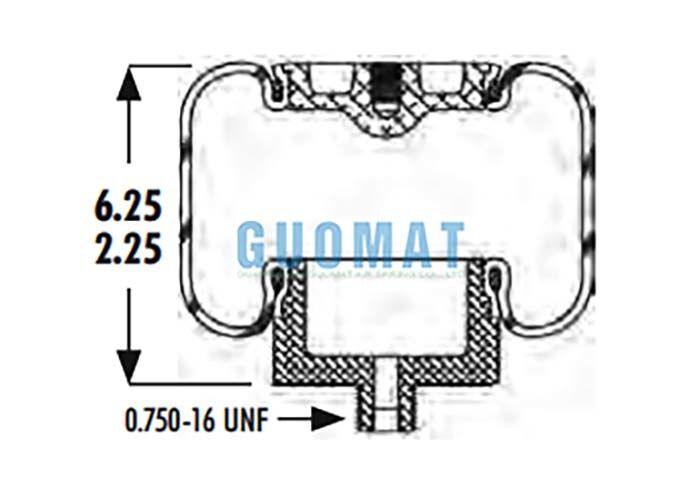 ट्रक कैब एयर स्प्रिंग 1S5-010 गुडईयर पिस्टन ASC-08-7-139 रिप्लेसमेंट एयर बैग