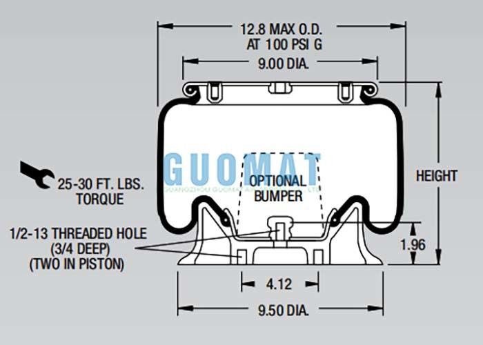 W01-358-9030 फायरस्टोन एयर राइड स्प्रिंग्स 1/4 एनपीटी एयर फिटिंग ट्रक एयर सस्पेंशन पार्ट्स